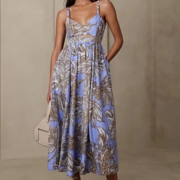 banana republic usa cotton silk dress Isa Cotton-Silk Dress